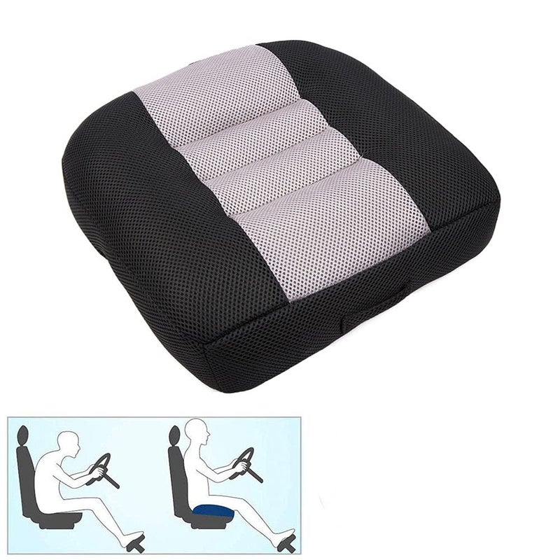 Srutirbo Car Booster Seat Cushion Raise The Height for Short People Driving Hip (Tailbone) and Lower Cack Fatigue Relief Suitable for Trucks  Cars  SUVs  Office Chairs  Wheelchairs (Black and Gray) - Image 1